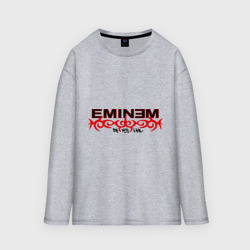 Мужской лонгслив oversize хлопок Eminem узор