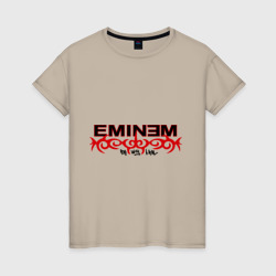 Женская футболка хлопок Eminem узор