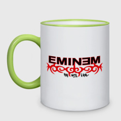 Кружка двухцветная Eminem узор