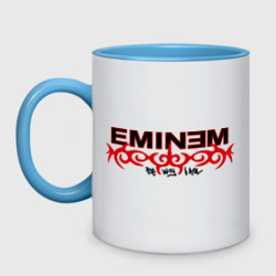 Кружка двухцветная Eminem узор