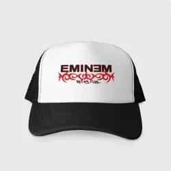 Кепка тракер с сеткой Eminem узор