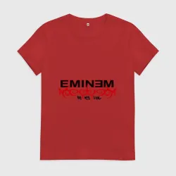 Женская футболка хлопок Eminem узор
