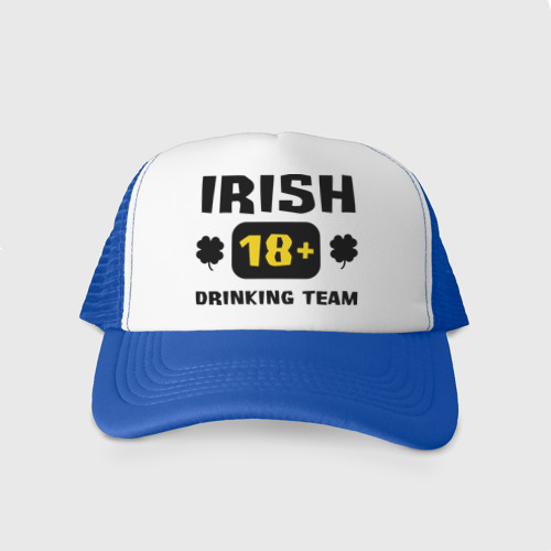 Кепка тракер с сеткой Irish drinking team, цвет синий