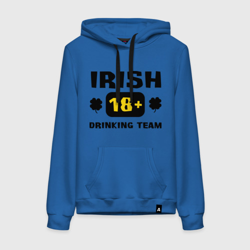 Женская толстовка хлопок Irish drinking team, цвет синий