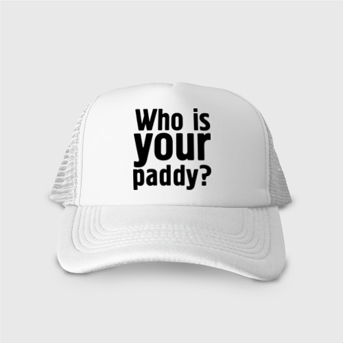 Кепка тракер с сеткой Who is your paddy