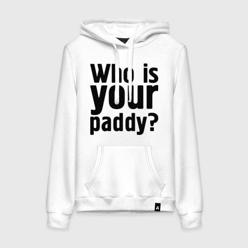 Женская толстовка хлопок Who is your paddy, цвет белый