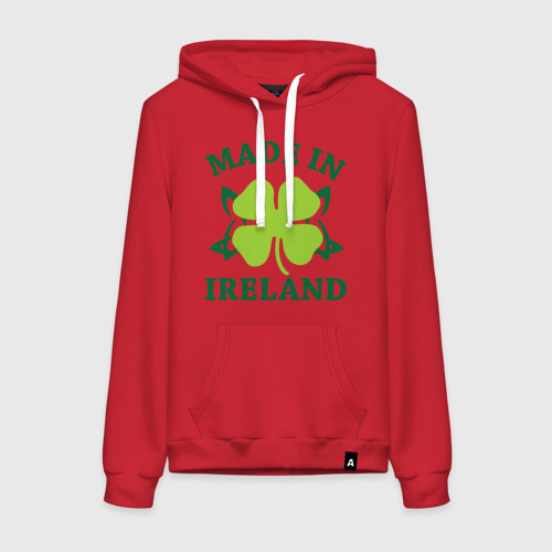 Женская толстовка хлопок Made in ireland, цвет красный