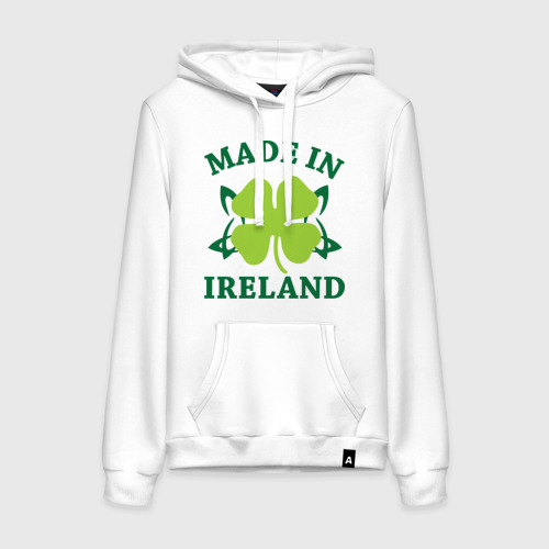 Женская толстовка хлопок Made in ireland, цвет белый