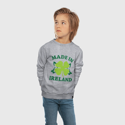 Детский свитшот хлопок Made in ireland, цвет меланж - фото 5