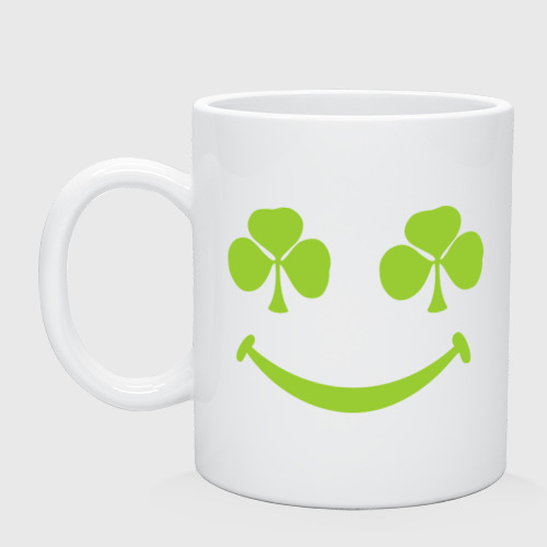 Кружка керамическая Smile green