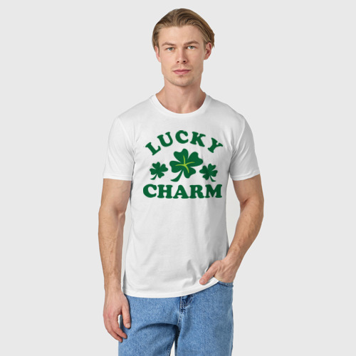 Мужская футболка хлопок Lucky charm - клевер - фото 3