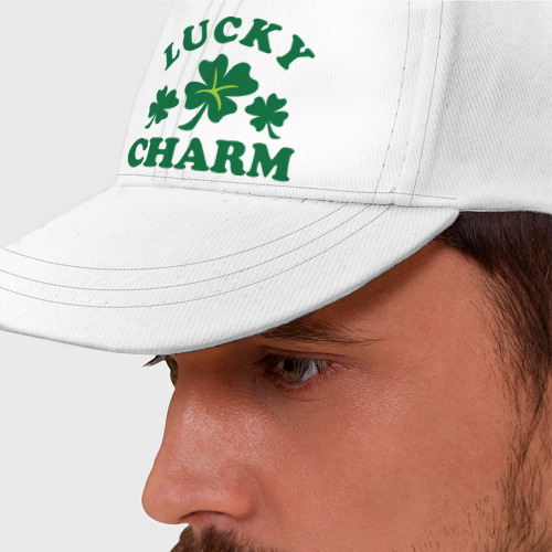 Бейсболка Lucky charm - клевер, цвет белый - фото 2