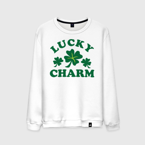 Мужской свитшот хлопок Lucky charm - клевер