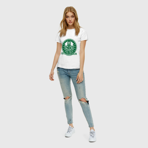 Женская футболка хлопок St. Patrick, цвет белый - фото 5