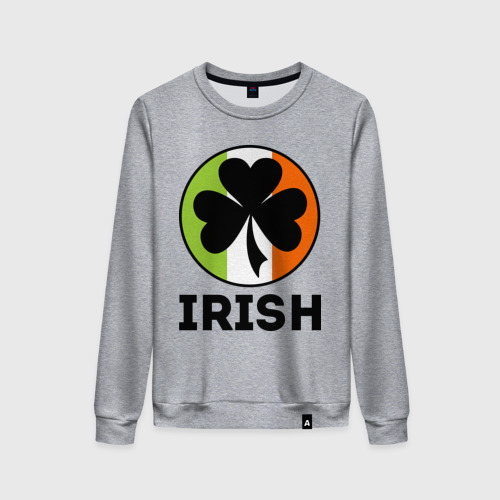Женский свитшот хлопок Irish - цвет флага, цвет меланж