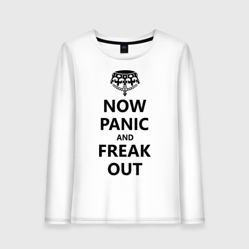 Женский лонгслив хлопок Now panic and freak out