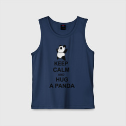 Детская майка хлопок Keep calm and hug a Panda