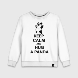 Детский свитшот хлопок Keep calm and hug a Panda