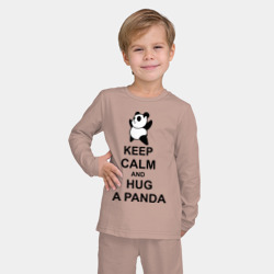 Детская пижама с лонгсливом хлопок Keep calm and hug a Panda - фото 2