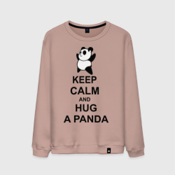 Мужской свитшот хлопок Keep calm and hug a Panda