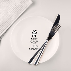 Тарелка Keep calm and hug a Panda