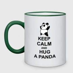 Кружка двухцветная Keep calm and hug a Panda