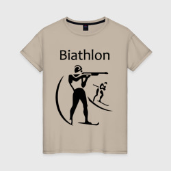 Женская футболка хлопок Биатлон