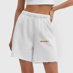 Женские шорты oversize футер хлопок Фитнес Городских Улиц - фото 2