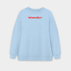 Женский свитшот oversize без начеса хлопок Фитнес Городских Улиц