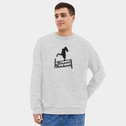 Мужской свитшот oversize без начеса хлопок Дворовая Гимнастика солнышко - фото 2