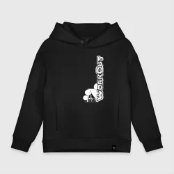 Детское худи Oversize хлопок Workout w3 вертикаль