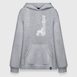 Худи SuperOversize хлопок Workout w3 вертикаль