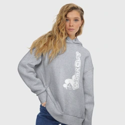 Женское худи Oversize хлопок Workout w3 вертикаль - фото 2