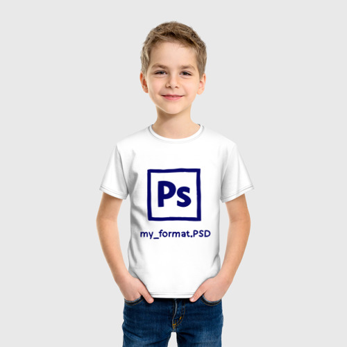 Детская футболка хлопок Photoshop, цвет белый - фото 3