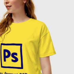 Женская футболка хлопок Oversize Photoshop - фото 2