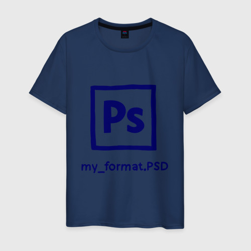 Мужская футболка хлопок Photoshop, цвет темно-синий