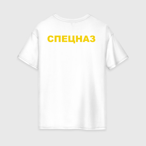 Женская футболка хлопок Oversize Спецназ ВВ, цвет белый - фото 2