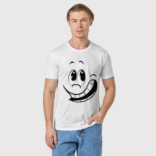 Мужская футболка хлопок Смайл улыбается - фото 3