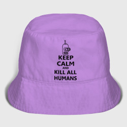 Женская панама хлопок Keep calm and kill all humans