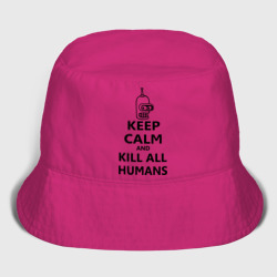 Женская панама хлопок Keep calm and kill all humans