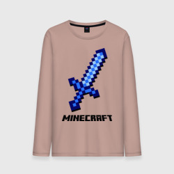 Мужской лонгслив хлопок Меч Minecraft