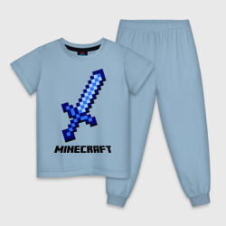 Детская пижама хлопок Меч Minecraft