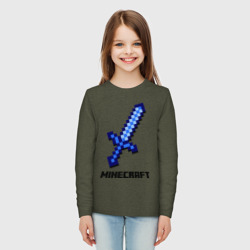Детский лонгслив хлопок Меч Minecraft - фото 2