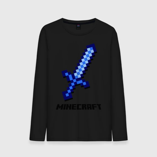 Мужской лонгслив хлопок Меч Minecraft