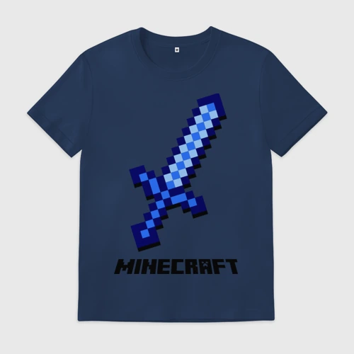 Мужская футболка хлопок Меч Minecraft