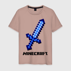 Мужская футболка хлопок Меч Minecraft