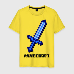Мужская футболка хлопок Меч Minecraft