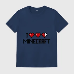 Мужская футболка хлопок Я люблю Minecraft