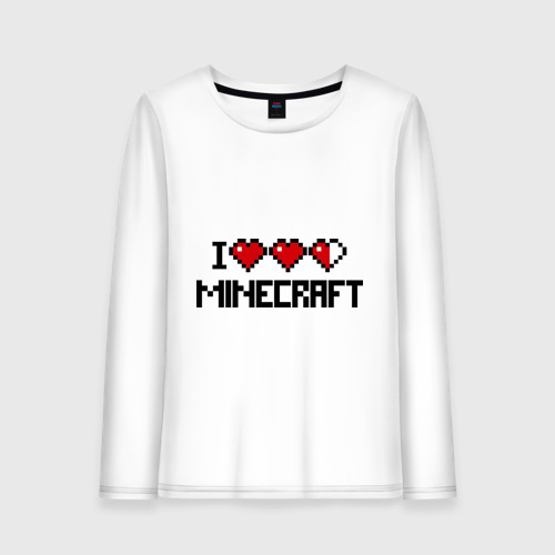 Женский лонгслив хлопок Я люблю Minecraft