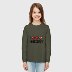 Детский лонгслив хлопок Я люблю Minecraft - фото 2